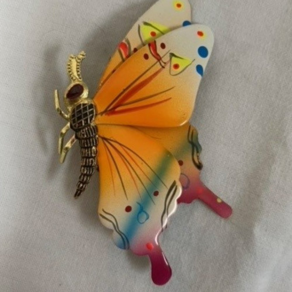 Colorful Butterfly Pin - Picture 2 of 6